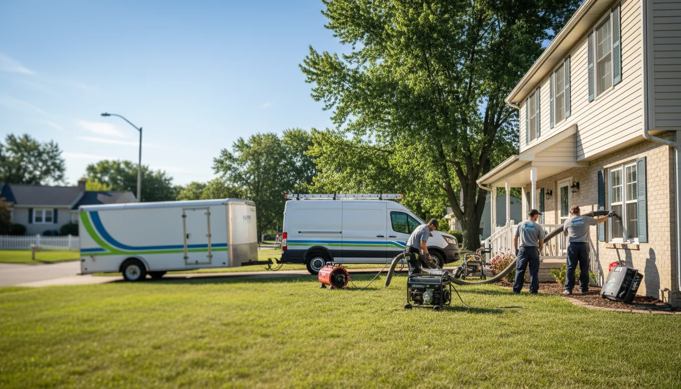 Flooded Basement Restoration And Cleanup With Repair in Vincennes, IN near me